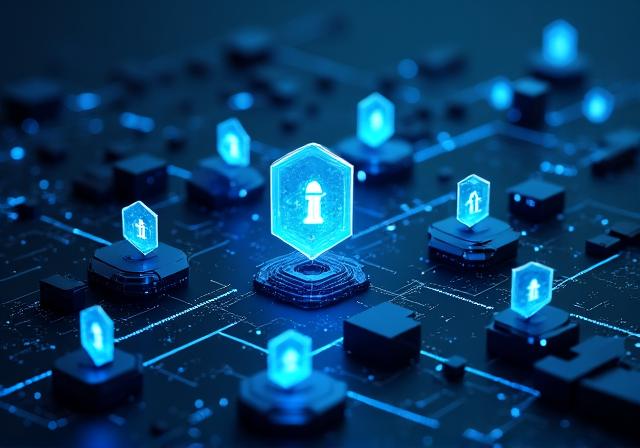Abstract representation of data security and digital protection